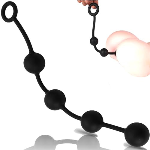 Sex Toys XXL Perles Anales 40cm ø3.9cm Silicium Plug Anal Noir Gode Anale sex toýs homme avec Boules de Geisha Anale Imperméable sex toys anals gode anale,extenseur homme sex toy plug anale FOPS A102