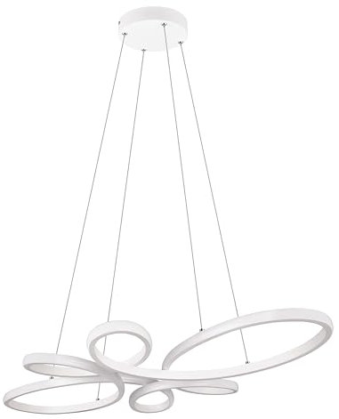 Trio Leuchten LED Pendelleuchte Fly 345619131, Metall Weiß matt, inkl. 32 Watt LED, Switch Dimmer