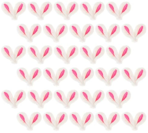 DEARMAMY 30 Stück Hasenohren Zum Basteln Osterhasenohren-Ornamente Plüschtierohren Diy-Stirnband Haarspangen Zubehör Kleidung Hüte Kostüm