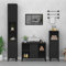 ShGaxin 3-TLG. Badmöbel-Set, Badezimmermöbel Set, Badezimmerschrank, Badschrank, Bathroom Furniture Sets, Bad Möbel Modern Set, Badmöbel, Schwarz Holzwerkstoff