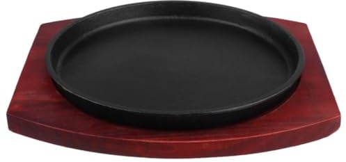 BIUDECO 1pezzi Piastra Antiaderente Per Barbecue Ghisa Da Per Carne e Verdure Per Induzione e Forno Facile Da e Maneggiare