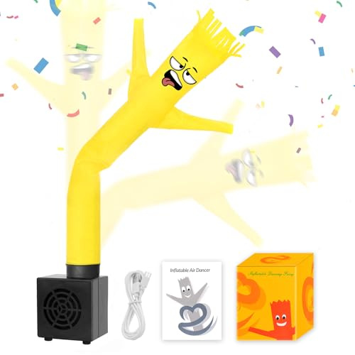 HOMQYTE Mini Aufblasbarer Schlauch Mann Neuheit Gag Geschenk Wacky Winken Tube Guy