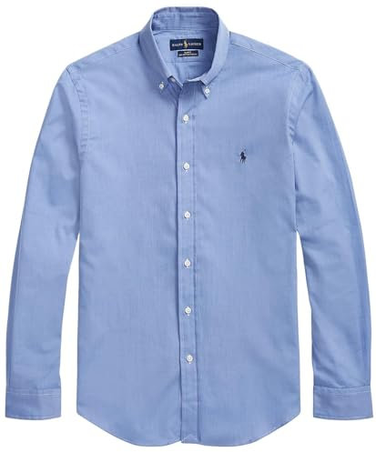 POLO RALPH LAUREN Herren-Sportshirt aus solidem Popeline, Größe XL, Blau (BlueEndtoEnd), Ralph Lauren Perfect Blue, XL