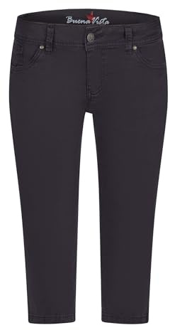 Buena Vista Damen Malibu-Zip Capri Stretch Twill (Dark Blue) Größe S