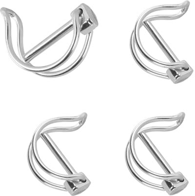 Rohrklappsplinte, Klappsplint, 4,5 x 40mm mit Rastverschluss,Splint, Sicherungsstift,für Bauernhof Rasen Garten, 4 Stück