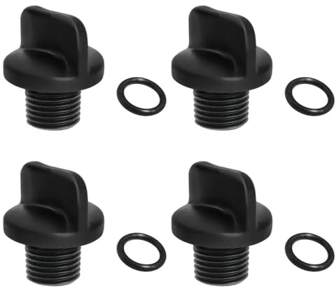 4pcs Sturdy Pool Pumps Drain Plugs with O Rings Accessory with Various Pumps Systems Easy Installion Designs Drain Plugs Replacement Set
