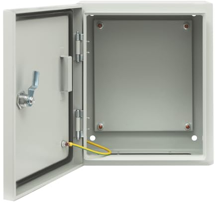 Verteilerkasten Außen wasser- und staubdicht Schaltschrank Elektrogehäuse Metall Wandmontiert Stromkasten mit Schloss elektrischer Anschlusskasten für Innen- und Außenanwendungen (25 * 15 * 30cm)