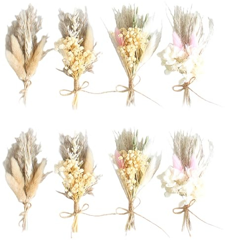 8 Bündel Trockenblumenstrauß Klein, Trockenblume Mini Trockenblume, Getrocknete Blumen, Trockenblumen Zum Basteln, Trockenblumen Deko für Bilderrahmen DIY Heim-Party Und Hochzeitsdekoration