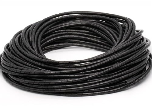 Spiralschutz, 1 stücke Kabel Hülse Wicklung Rohr 4mm 6mm 8mm ID Spirale Draht Wrap Organizer Schlauch Schutz band Mantel(Black,OD 6mm 13 Meter)