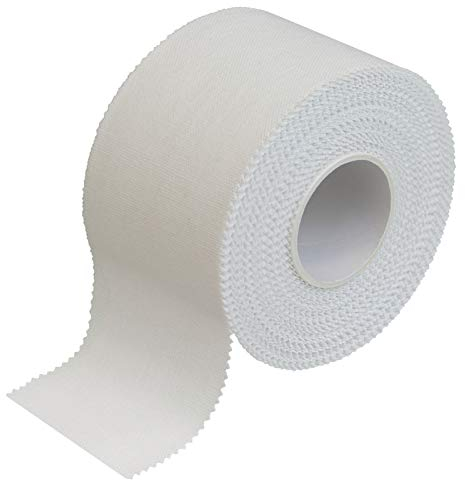 BB Sport 1/6 / 24 Rollen Sport Tape 3,8cm x 10m Sporttape Set Weiß Reißbares Unelastisches Gelenk Tapeverband Hautfreundlich Handball Fußball Volleyball, Menge:24 Rollen