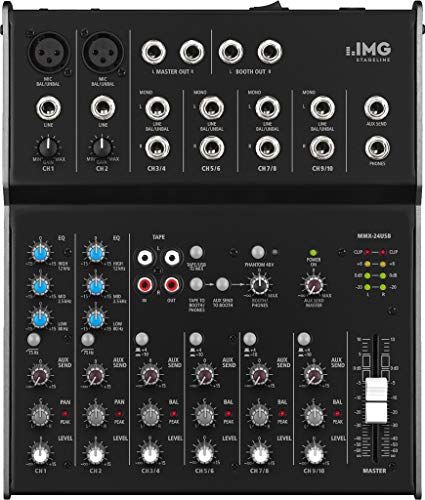 IMG STAGELINE MMX-24USB 6-Kanal-Audio-Mischpult schwarz, 20.2790