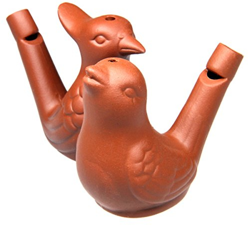 Terravento Vogelwasserpfeife aus Ton (2er-Pack)