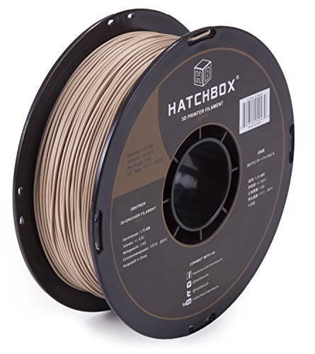 HATCHBOX 3D-Drucker-Filament, Maßgenauigkeit +/- 0,03 mm, 1,75 mm, 1-kg-Spule, Holz