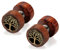 Flongo Boucles d’Oreilles Acier Inoxydable Bois Rétro Arbre de Vie Fantaisie Clous d’Oreilles Couleur Marron pour Homme Femme