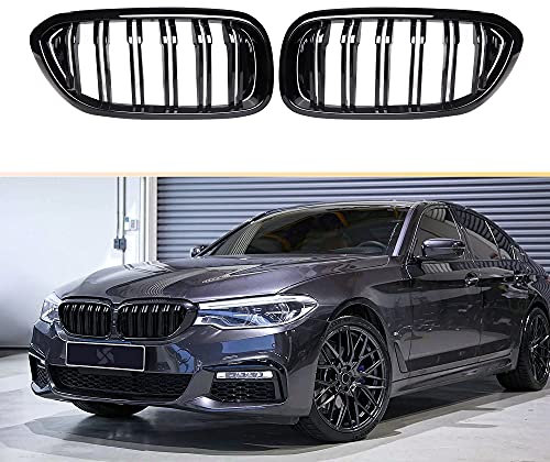 G30 Kühlergrill ABS Nieren Stoßstange Gitter für BMW 5er G30 G31 F90 Schwarz glänzend