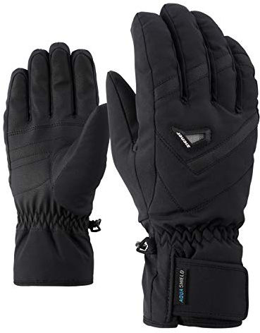 Ziener Herren GARY AS glove ski alpine Ski-handschuhe / Wintersport | wasserdicht, atmungsaktiv, schwarz (black), 6.5