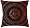 ABAKUHAUS Mandala Kissenbezug, Universum, Digitaldruck Waschbar Farbfester Kopfkissenhülle Reißverschluß Beidseitiger Druck, 40 x 40 cm, Kastanienbraun
