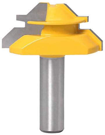 Oberfräsen-Bit, 45-Grad-Lock-Gehrungsfräser-Bit (1/2-Zoll-Schaft), Gelenkfräser-Bits, Holzbearbeitungsschneider-Werkzeug