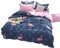 Loussiesd Kinder Betten Set Rosa Flamingo Bettwäsche Set Weiche Microfaser Reversible Blau und Rosa Blumen Flamingo Bettbezug mit 1 Kissenbezug 2 teilig 135x200 cm + 80x80 cm Jungen Mädchen