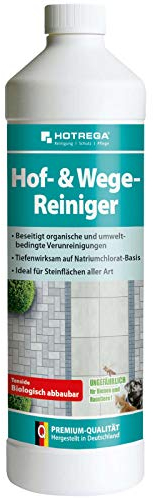 HOTREGA Hof- & Wege-Reiniger Konzentrat 1 Liter, Steinreiniger, Terrassenreiniger, Plattenreiniger