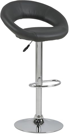 AC Design Furniture Thilde Barhocker, B: 56 x H: 100 x T: 50 cm, Grau, Kunststoff, 1 Stück