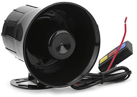 KIMISS 12V 20W Autosirenenhorn, 3 Töne lauter Hornlautsprecher Elektronisches Motorrad Megaphon Fahrzeugwarnalarm Sirene Krankenwagen dröhnt