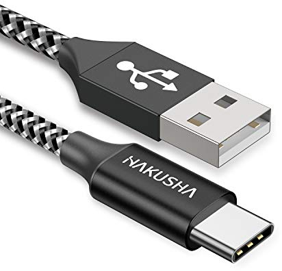 USB C Kabel 3.1A Fast Charge, 1M Charging Cable USB C ladefähig Angle Durable Nylon Braided USB A to USB C Charging Cable for Galaxy S23、S22、S21、Z Flip4, Z Flip3,Note10/9/8,M31 M30s M20,A20e A71