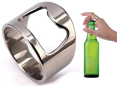 1 anello creativo in acciaio inox apribottiglie cucina gadget argento qualità superiore e creativo