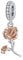 Manhe Charms Rose Sterling Silber Rose Gold Blume Anhänger für Armband Halskette Schmuck Geschenke für Frauen