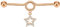 D.Bella Industrial Piercing Bar Set Chirurgenstahl Industrial Barbell Baumeln Design mit Stern 38 mm