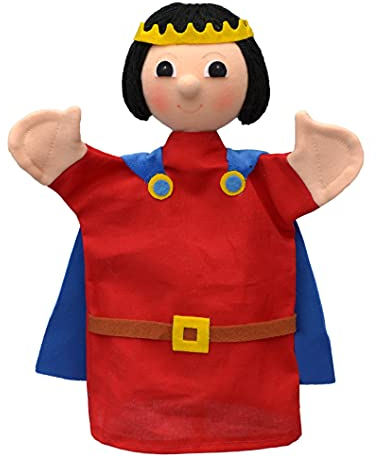 Handpuppe Märchenfigur Prinz 26 cm, Ideal für Puppentheatre und Rollenspiele, für Kinder Baby Jungen Mädchen