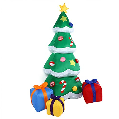 OOWOKS Aufblasbarer Weihnachtsbaum mit Lichtern 210 cm Weihnachtsdeko Künstlicher Weihnachtsbaum mit RGB-Beleuchtung Weihnachts Deko Baum mit Waterproof Fan Christbaumschmuck Künstlicher Christbaum