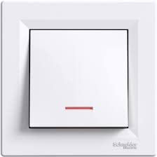 Interrupteur va-et-vient avec voyant 10A connexion rapide anthracite Unica