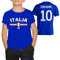 Italien Italia WM EM T-Shirt mit Wunschname + Zahl Geschenk Trikot Shirt Fussball Tshirt, 4 Jahre, Schwarz