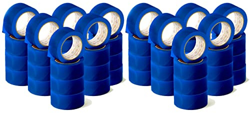 OFITURIA Klebeband, blaue Farbe, Klebeband zum Verpacken und Organisieren Ihrer Kartons und Sendungen, Siegel in verschiedenen leuchtenden Farben 66 m x 48 mm (48 Einheit - Blau)