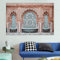 Marokkanische Wandkunst auf Leinwand, Marrakesch, Architektur, Poster, Boho-Wanddekoration, Terrakotta-Kunst, Bild, Dekoration, Gemälde für Zuhause, 70 x 100 cm, rahmenlos