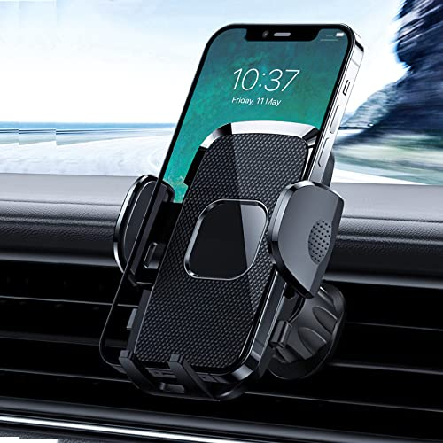 Vancone Handyhalterung Auto, Handyhalter fürs Auto Lüftung mit Upgraded Hook Clip und EIN-Knopf-Release, 360° Drehbar KFZ Handy Halterung Auto Kompatibel für iPhone Android Smartphone