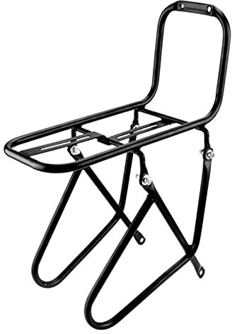 SUNGOOYUE Porte-Bagages Avant de Vélo, Support Avant en Acier 25x15x15cm, Noir