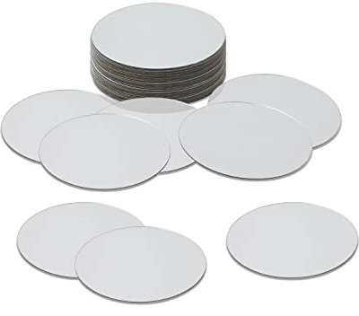 Yxyaolee 10 x Small Mirror Plastic Mirror Round Mirror Self-Adhesive Acrylic Mini Mirror Tiles Tiny Mirror Sticker Mirror Tray for Craft Decoration DIY Projects Supplies (10 x 10 cm)