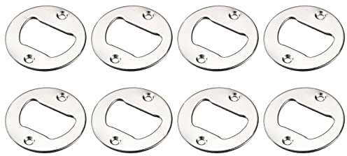 Sourcing Map 8pcs Silver Iron Bottle Opener Inserts Kits, Flat Beer Bottle Opener Hardware Parts for DIY Resin Mould Kit
