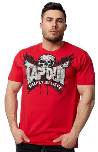 Tapout Herren T-Shirt Normale Passform Creston Red/Black/Silver S, 940011
