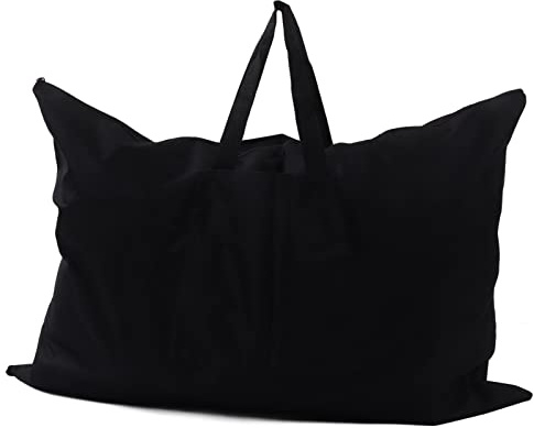 Schwarze Leinwand-Kunst-Portfolio-Tasche, 96,5 X 66 Cm, Großes Fassungsvermögen, Künstler-Tragetasche, Aufbewahrungstasche für Poster, Skizzieren und Zeichnen