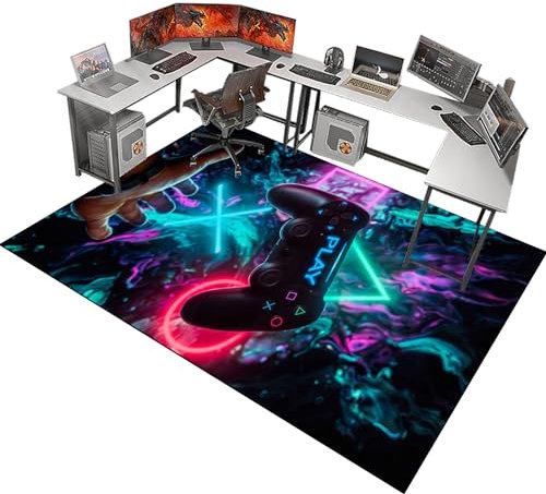 XunZheng Alfombrilla para Silla para Suelos Duros | Alfombra Silla Gaming | Alfombra Silla Oficina Antideslizante | Gaming Protector de Suelo | Oficina Escritorio Gamer Alfombrilla 80 x 120 cm