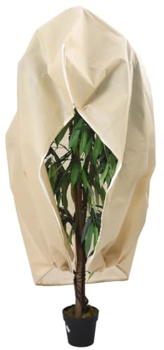 vidaXL Wintervlies, Luftdurchlässig Frostschutz mit Reißverschluss Kordelzug, Multifunktional Winterschutz Abdeckung für Pflanzen, Winterhaube Frostschutzhaube, 70 g/m² 3,93x3,5 m