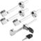 ZiYuya 4pcs Serratura per vetrina per terrario, Lucchetto scorrevole, serratura scorrevole in vetro, serratura a cricchetto per terrario vetrina porte scorrevoli rettili vetrina