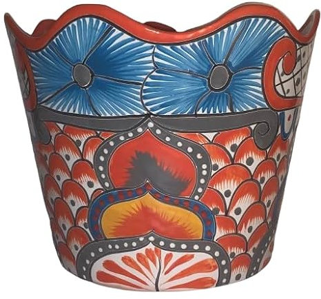 Primavera Olas Pot de fleurs Orange Grand format