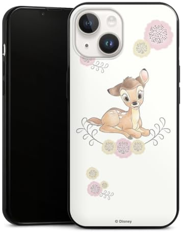 Slim Case extra dünn kompatibel mit Apple iPhone 14 Silikon Handyhülle schwarz Hülle Disney Offizielles Lizenzprodukt Bambi