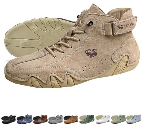 Stivali alti in pelle scamosciata fatti a mano - Scarpe Beck unisex for esterni Explorer Stivali Chukka leggeri impermeabili Scarpe da ginnastica casual traspiranti antiscivolo for passeggiate Escursi