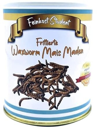 Frittierte Waxworm Mais Maden aus der Dose, Scherzarktikel, Lustige Geschenkidee, Party-Brüller, Spaßgeschenk, Halloween, Geburtstagsgeschenk