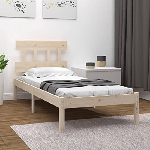 ZEYUAN Massivholzbett 90x190 cm, Familienbett, Bed Frame, Bettstell, Bettrahmen, Jugendbett, Schlafzimmer Bett, Bettgestell - 3104703